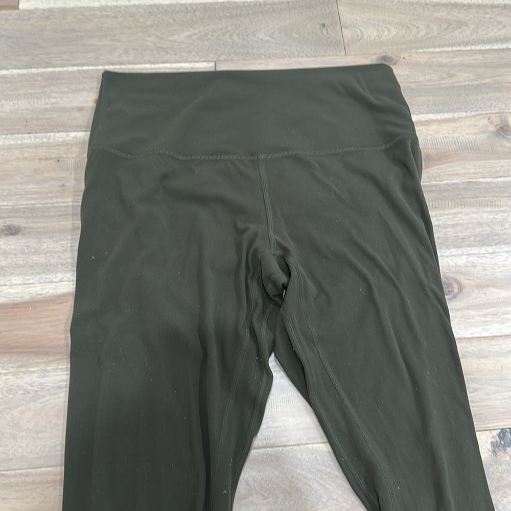 lululemon athletica dark olive green crop Leggings 4 for $20 - Picture 2 of 5